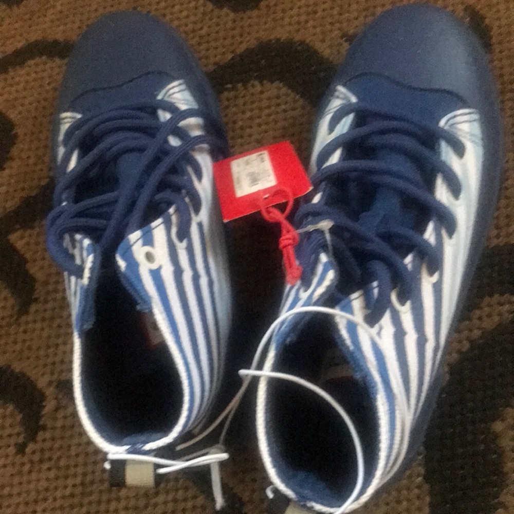Hunter blue striped sneakers NWT SZ 5 - Picture 2 of 3